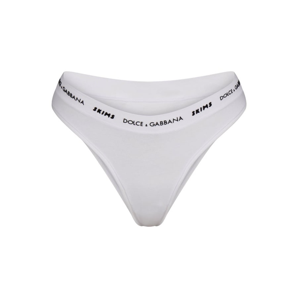 SKIMS X Dolce & Gabbana Cotton Jersey Cheeky Tanga